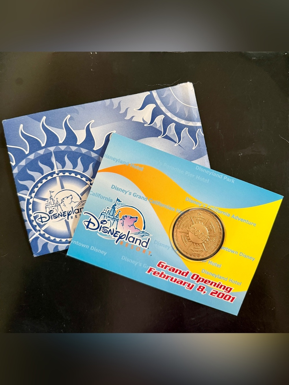 Disneyland Grand Opening Souvenir Coin Card